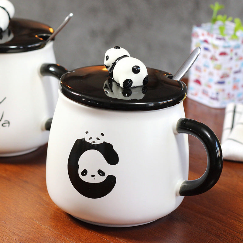 Creative Cute Cartoon Panda Ceramic Mug Milk Coffe Cup